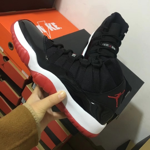 11s red black and white